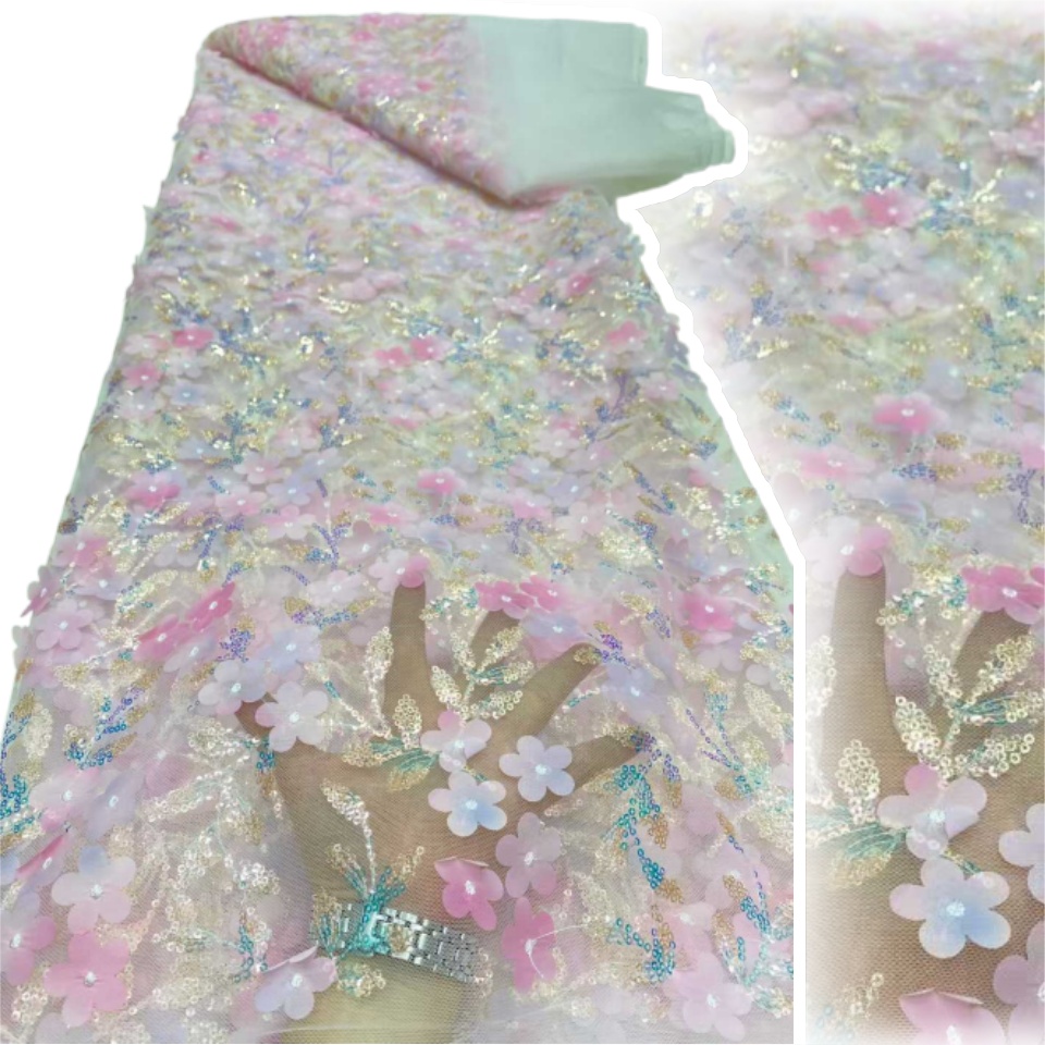 Sewing Net - 3D Flowers Applications for Clothing High