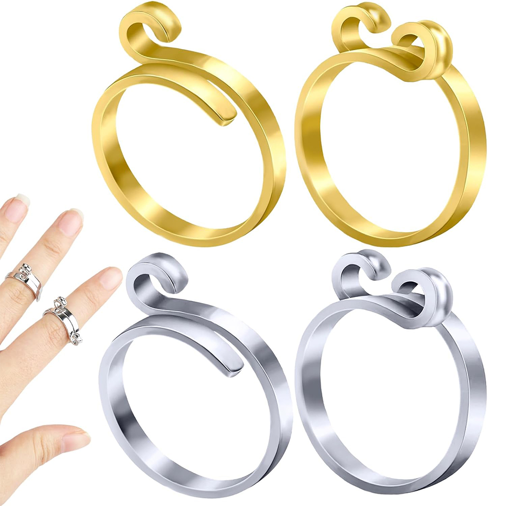 Knitting Crochet Loop Rings Kn - Sewing Thimble Metal ulasan dan harga