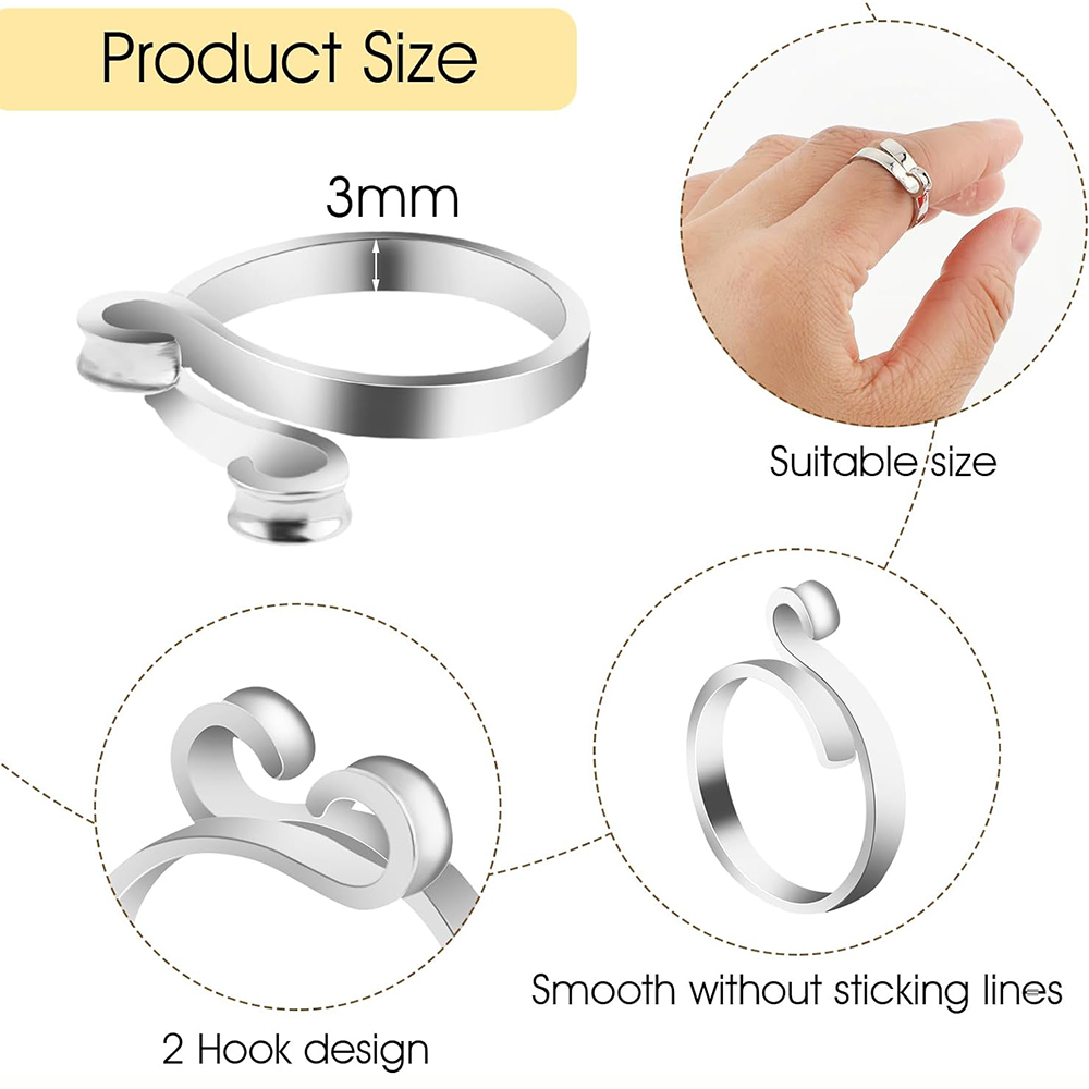 Knitting Crochet Loop Rings Kn - Sewing Thimble Metal ulasan dan harga