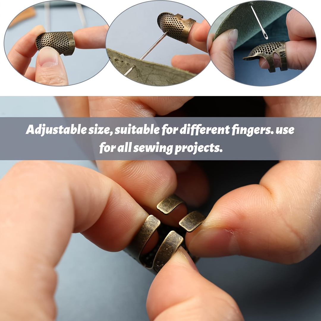 Sewing Thimbles, Adjustable Me - Sewing Thimble Metal ulasan dan harga