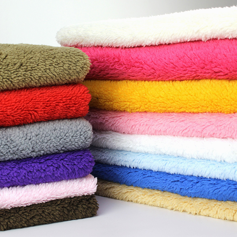 Cotton Blend Lamb Velvet Fabri - Textile And Sewing Materials ulasan dan harga