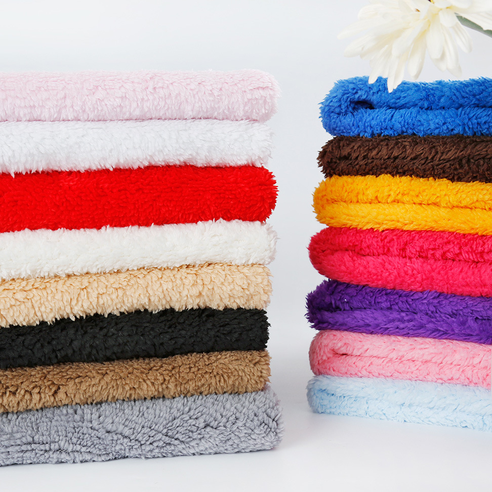 Cotton Blend Lamb Velvet Fabri - Textile And Sewing Materials ulasan dan harga