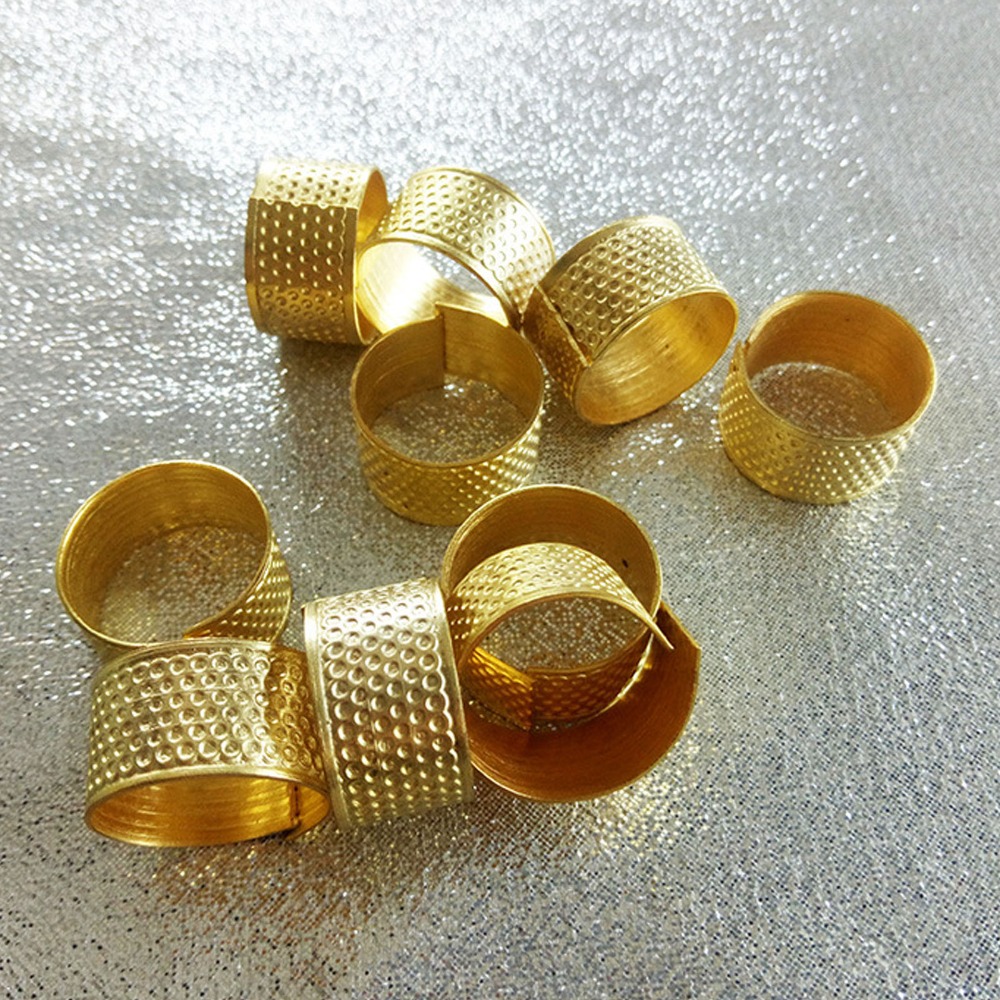 20pcs Retro Style Adjustable R - Sewing Thimble Metal ulasan dan harga