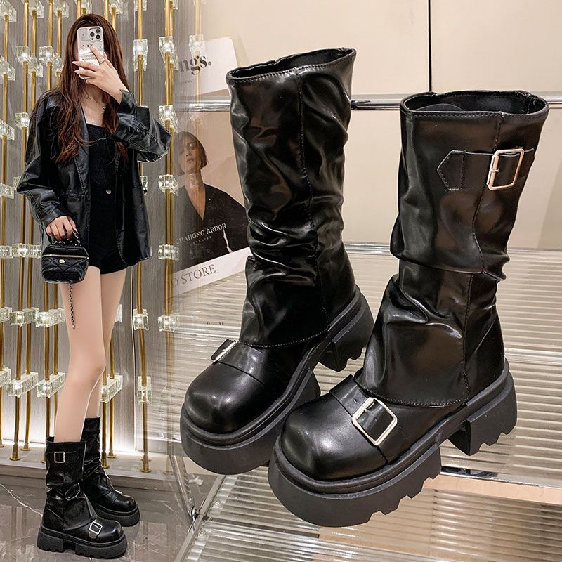 Women Shoes Autumn Brown Retro - Sewing Zipper ulasan dan harga