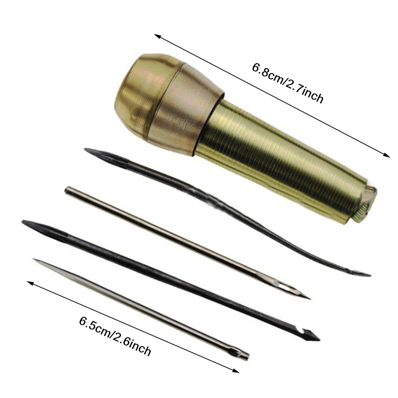 Copper Handle Sewing Awl DIY C - Needle Threader Tool ulasan dan harga