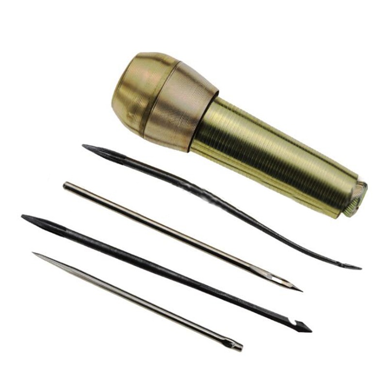 Copper Handle Sewing Awl DIY C - Needle Threader Tool ulasan dan harga