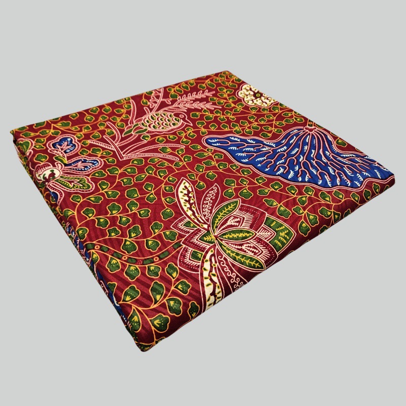 46Inch * 6Yards Green Leaves P - Sewing Batik Fabric ulasan dan harga