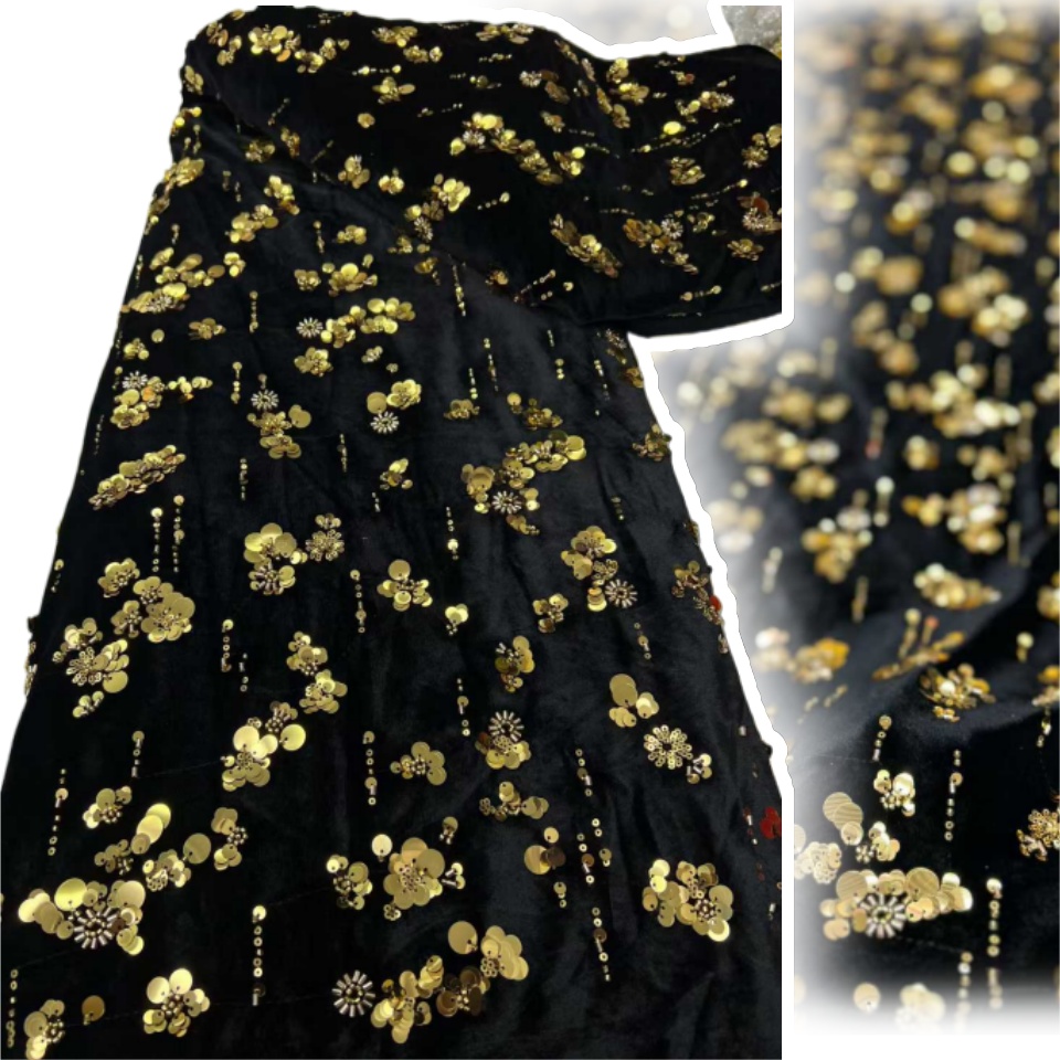 African Sequins Velvet Lace Fa - Sewing Net ulasan dan harga