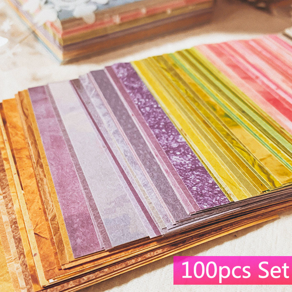 100 Pcs Colorful Texture Backg - Pattern Tissue Paper ulasan dan harga
