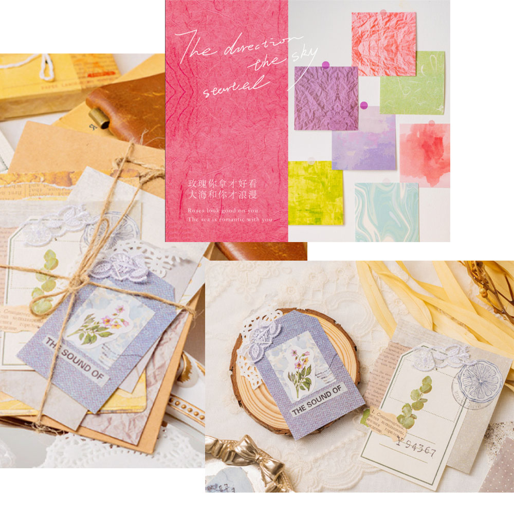 100 Pcs Colorful Texture Backg - Pattern Tissue Paper ulasan dan harga