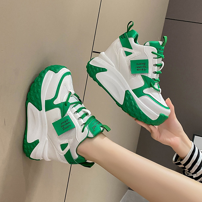9.5CM Women High Platform Snea - Sewing Net ulasan dan harga