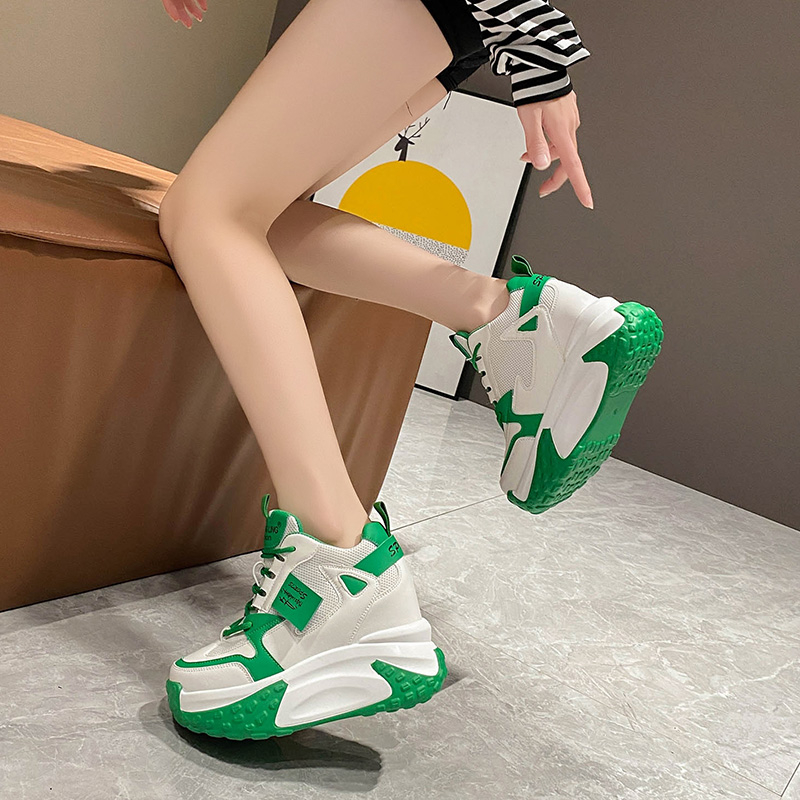 9.5CM Women High Platform Snea - Sewing Net ulasan dan harga
