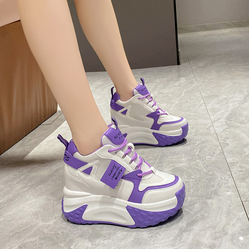 9.5CM Women High Platform Snea - Sewing Net ulasan dan harga
