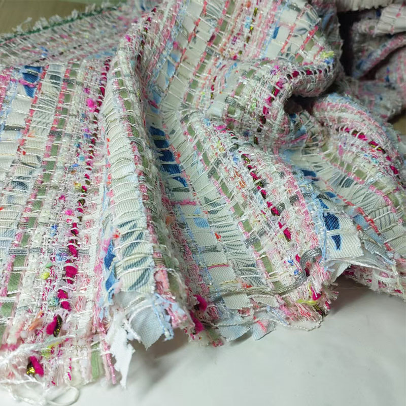 Pink and White Woven Ribbon Ya - Sewing Tweed ulasan dan harga