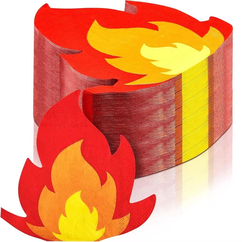 20PCS Unique Shape Flame Napki - Pattern Tissue Paper ulasan dan harga