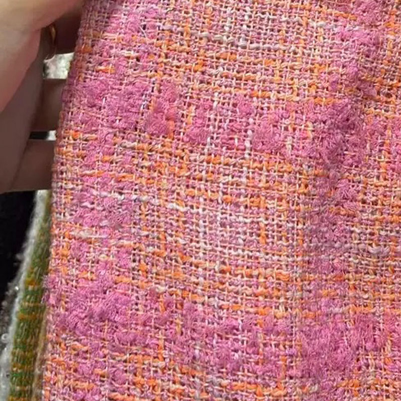 Pink and Orange Lattice With R - Sewing Tweed ulasan dan harga
