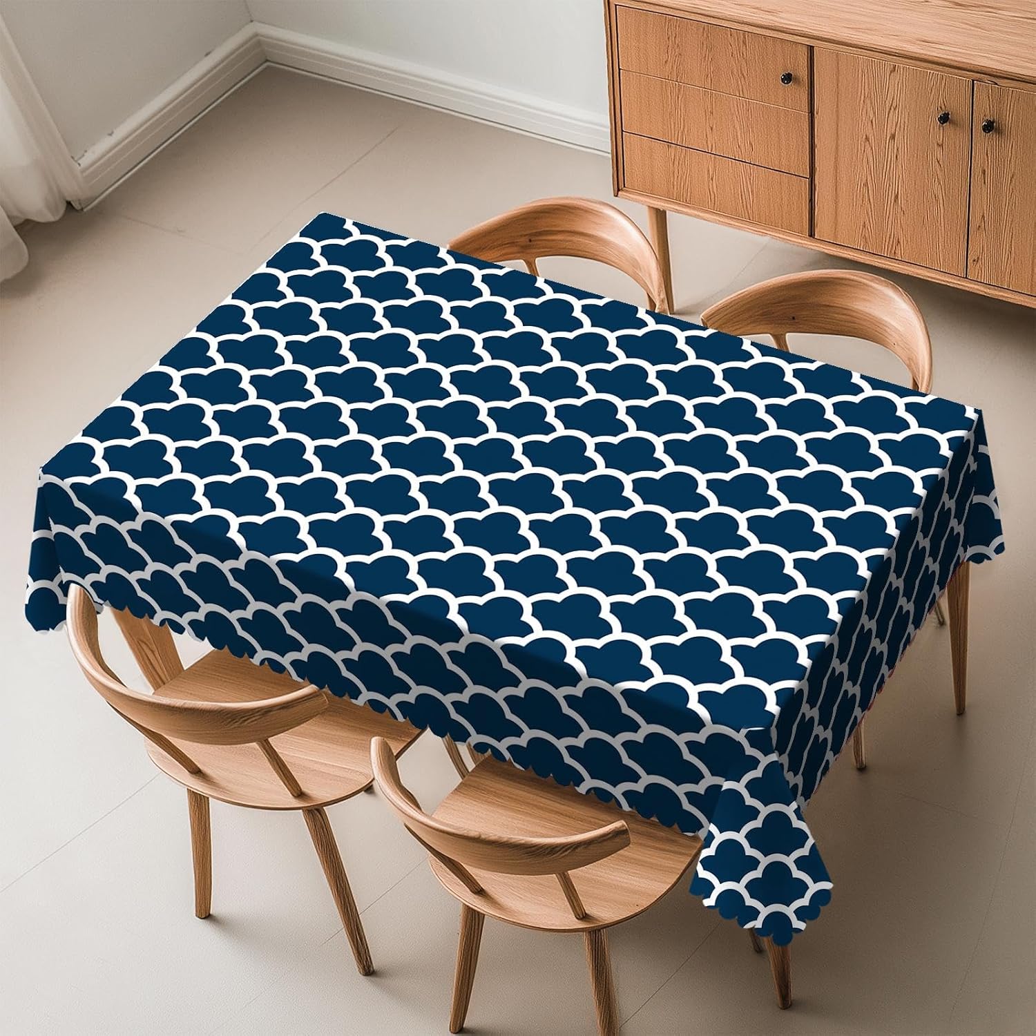 Blue Tablecloth Navy Cloud Sea - Century Textile & Sewing Supply By Owner ulasan dan harga