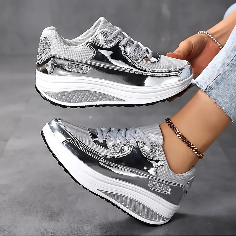 Women's Flat Mesh Sports Shoes - Sewing Net ulasan dan harga