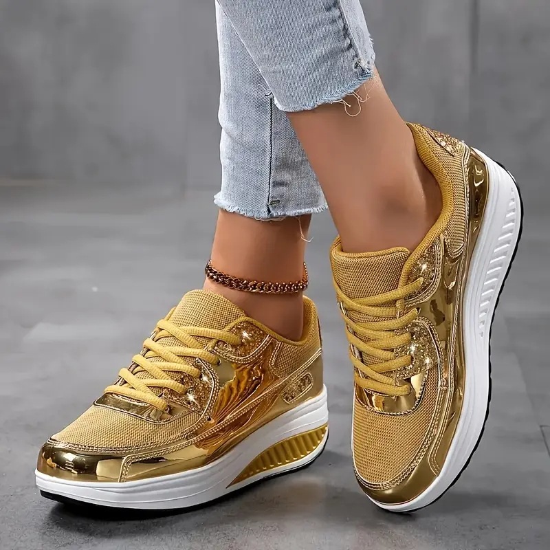 Women's Flat Mesh Sports Shoes - Sewing Net ulasan dan harga
