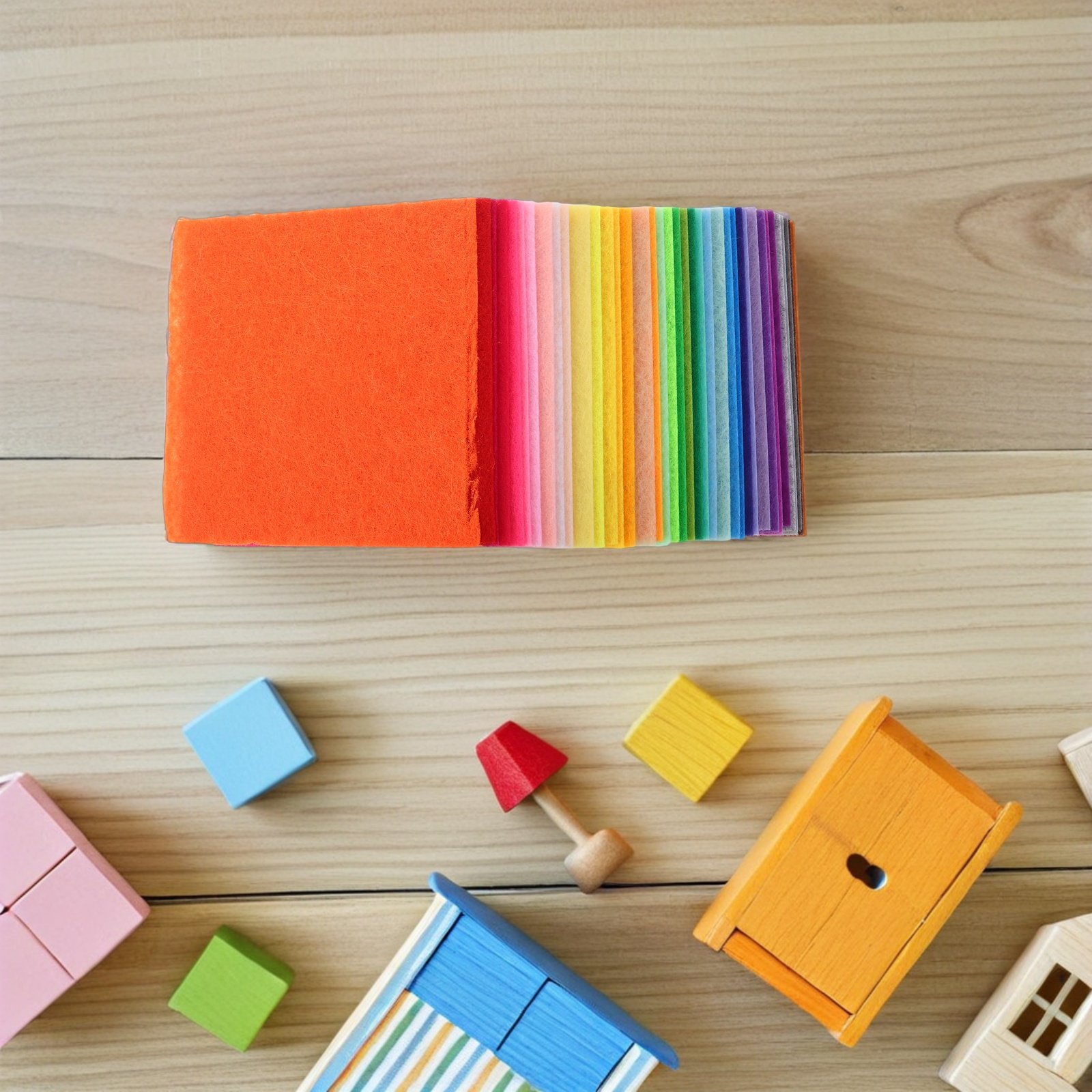 120Pcs Craft Felt Squares 10x1 - Is Sewing Textile Art ulasan dan harga