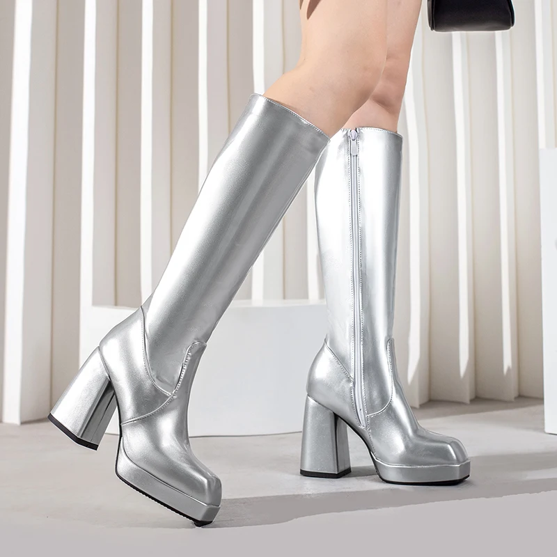 Green Winter Women Platform Kn - Sewing Zipper ulasan dan harga