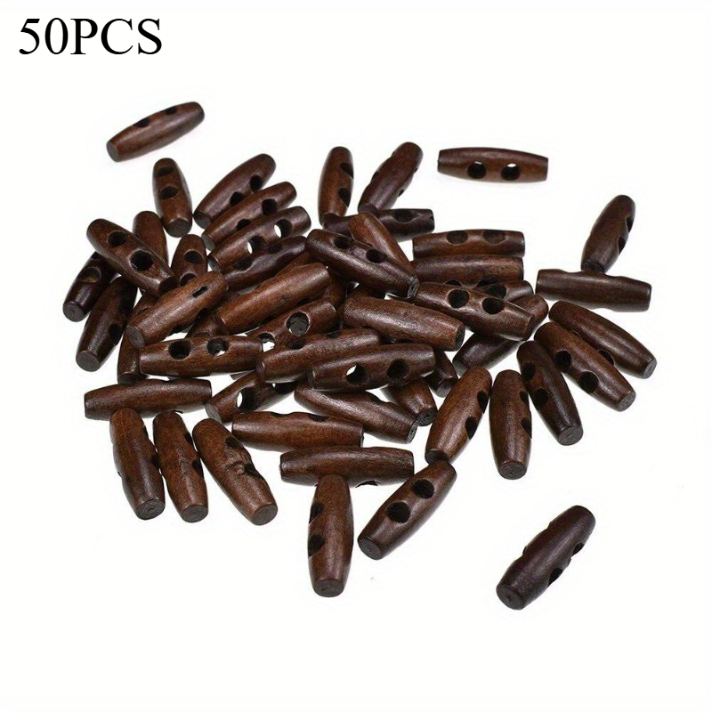 50pcs Recycled Wood Horn Toggl - Sewing Recycle ulasan dan harga