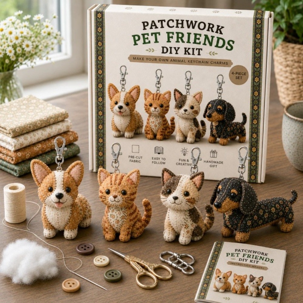 Pre-cut Fabric 3D Felt Sewing  - Textile Sewing Kit ulasan dan harga