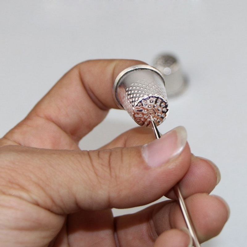10Pcs Metal Aluminum Top Needl - Sewing Thimble Metal ulasan dan harga