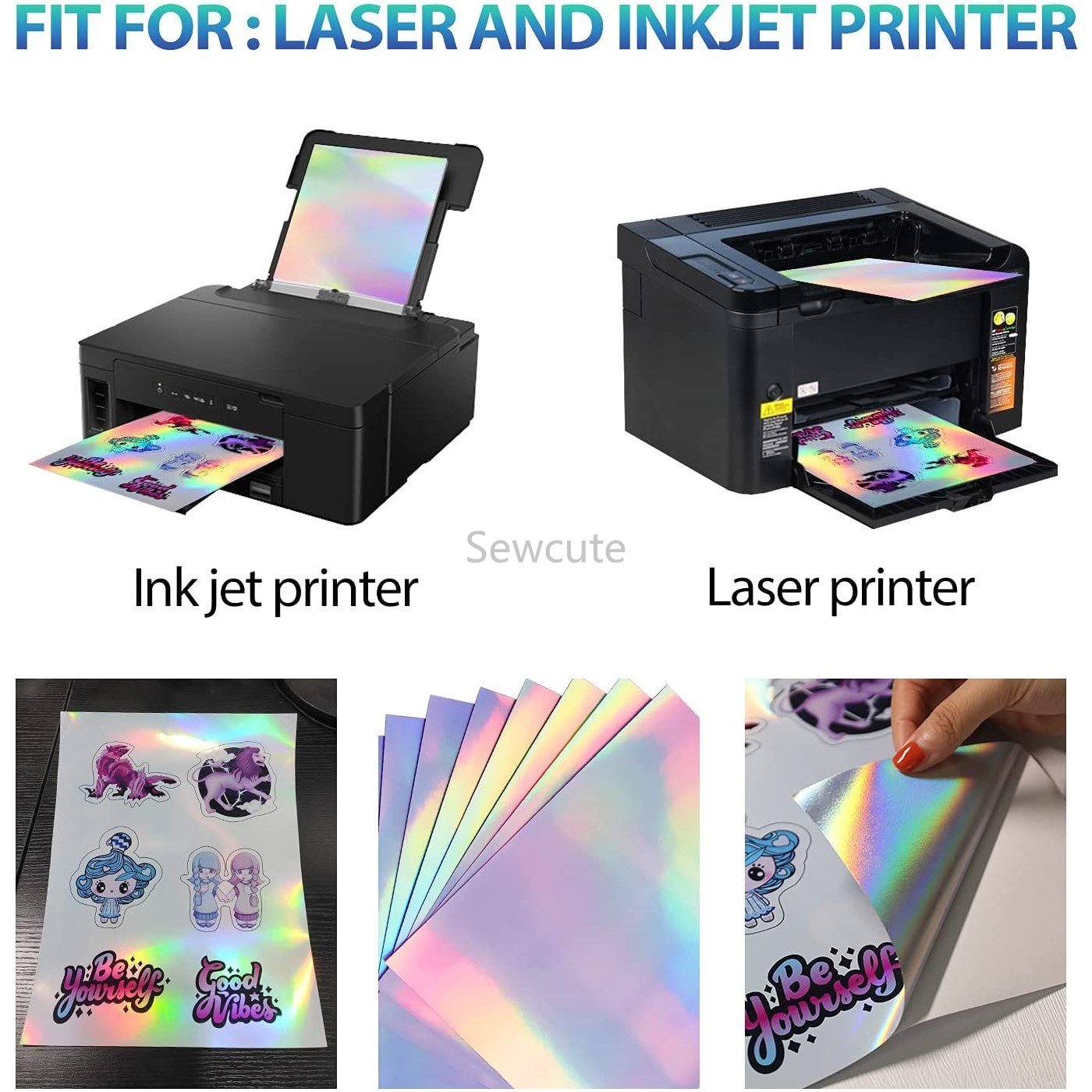 10Sheets Holographic Sticker P - Pattern Tissue Paper ulasan dan harga
