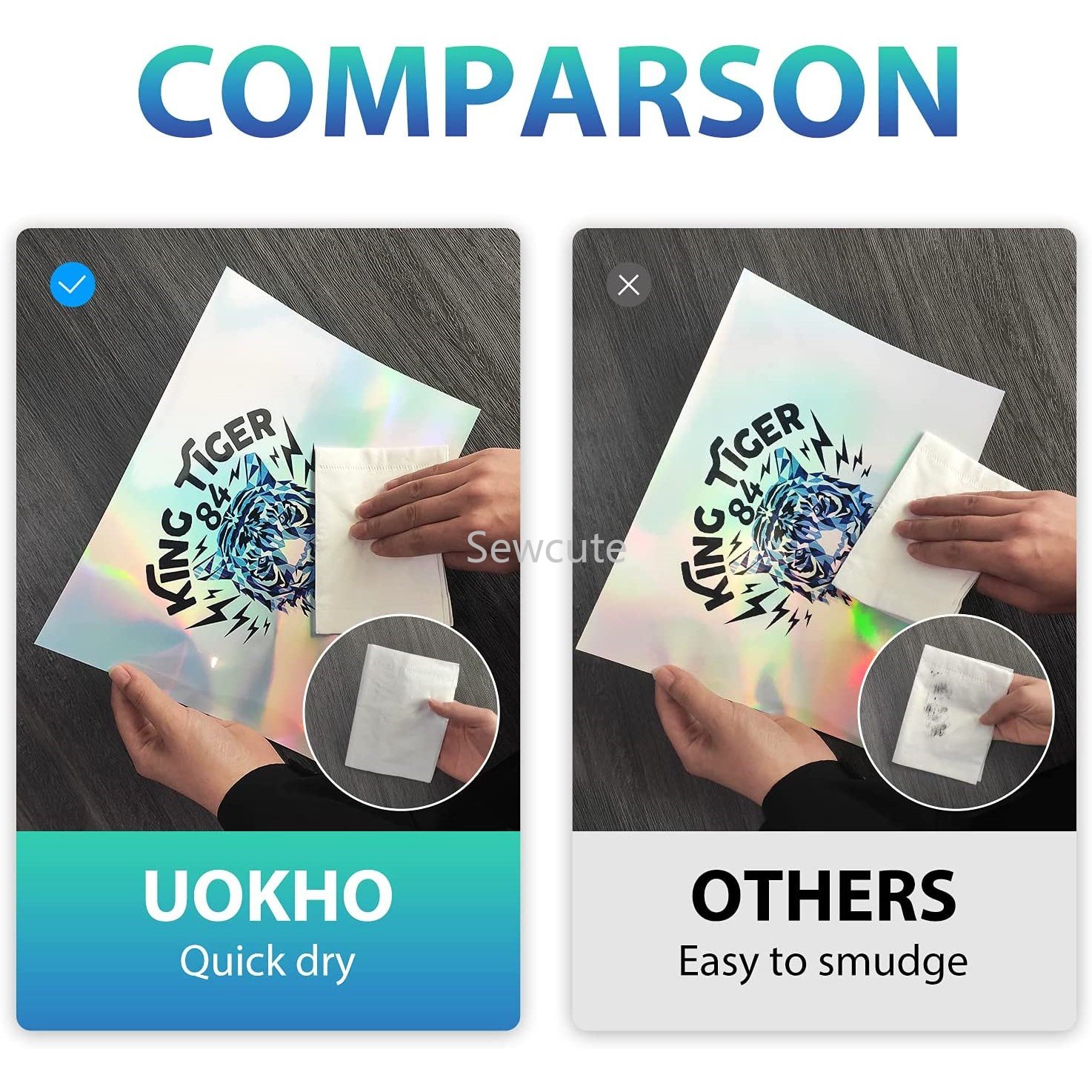 10Sheets Holographic Sticker P - Pattern Tissue Paper ulasan dan harga