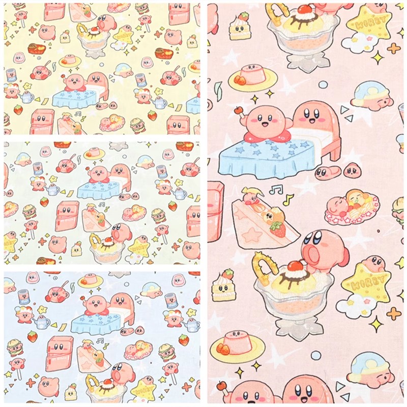 Cartoon Kirby 100 Cotton Fabri - Textile And Sewing Materials ulasan dan harga