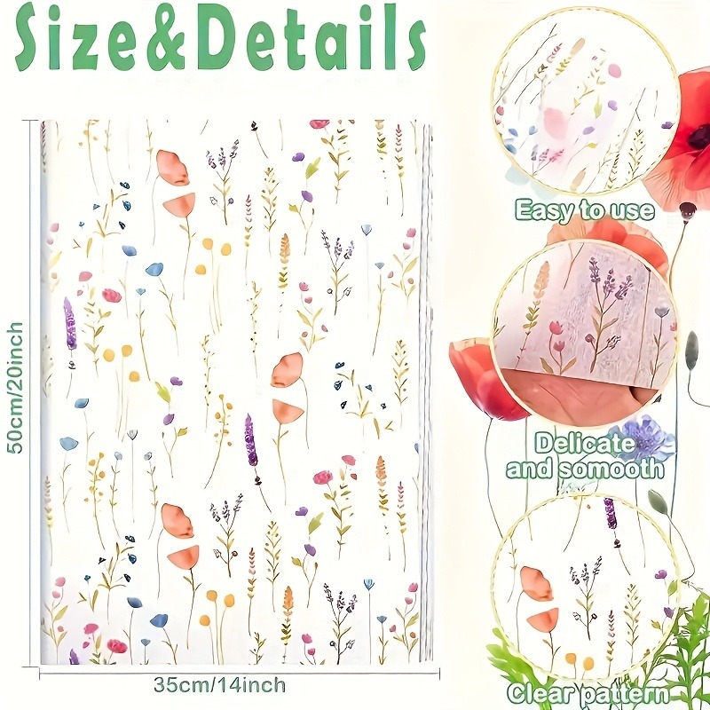 20 Sheets Lavender Print Gift  - Pattern Tissue Paper ulasan dan harga