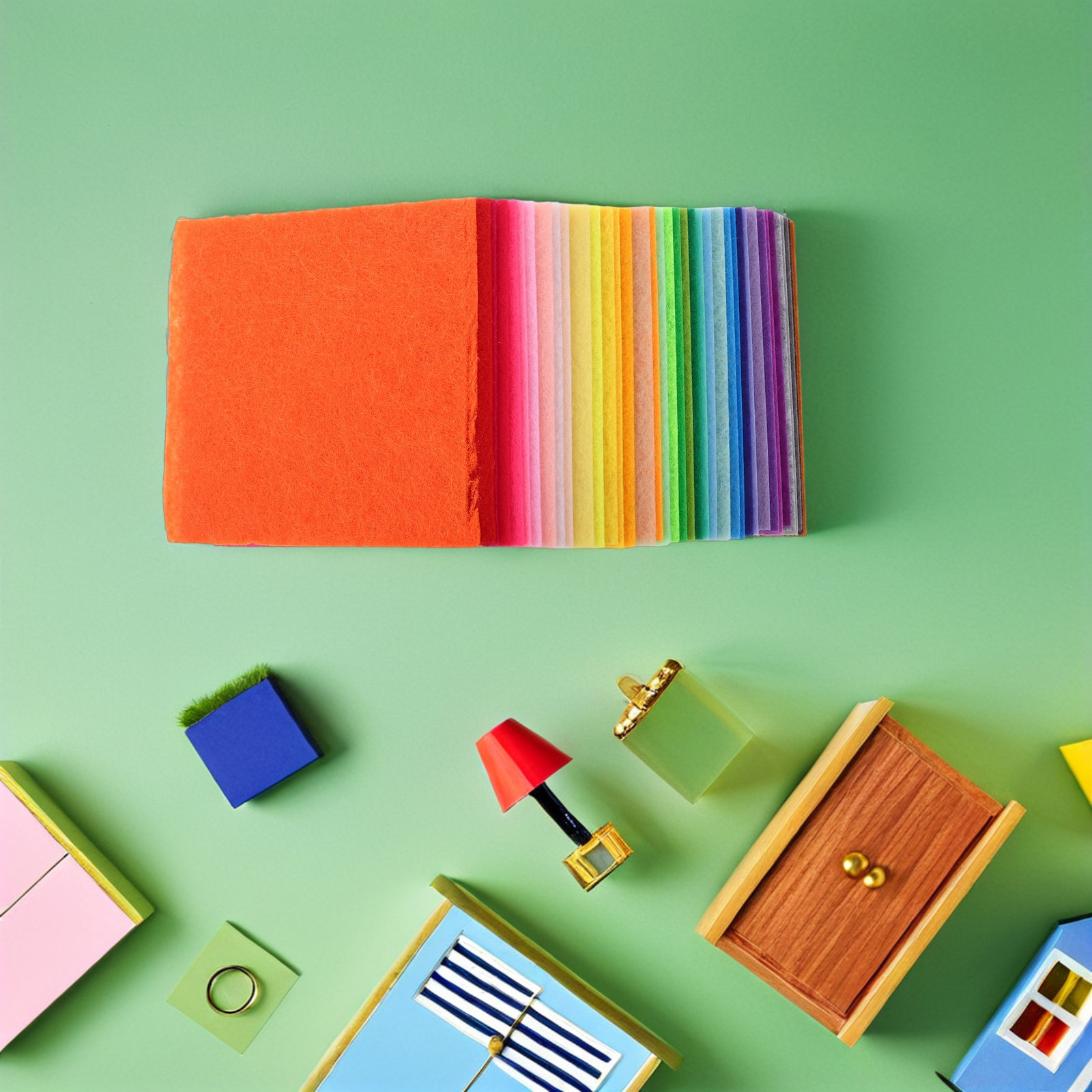 120Pcs Felt Squares 10x10cm As - Is Sewing Textile Art ulasan dan harga
